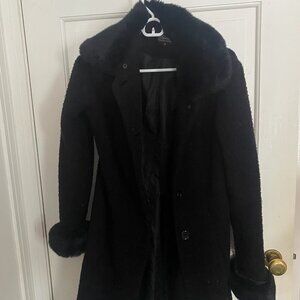 Jacket With Faux Fur Trim